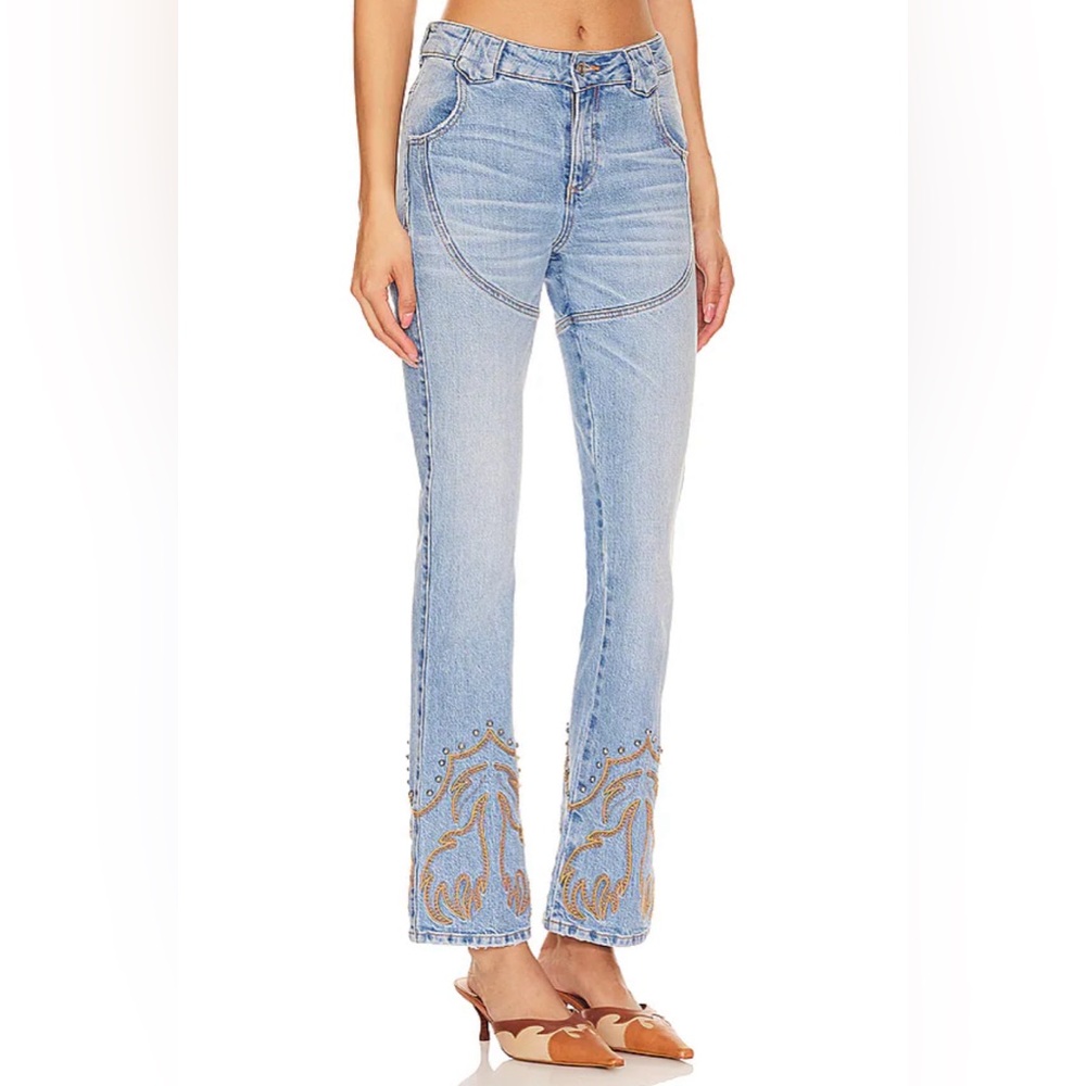 Free People X Understated Leather Western Jeans - Picture 12 of 13